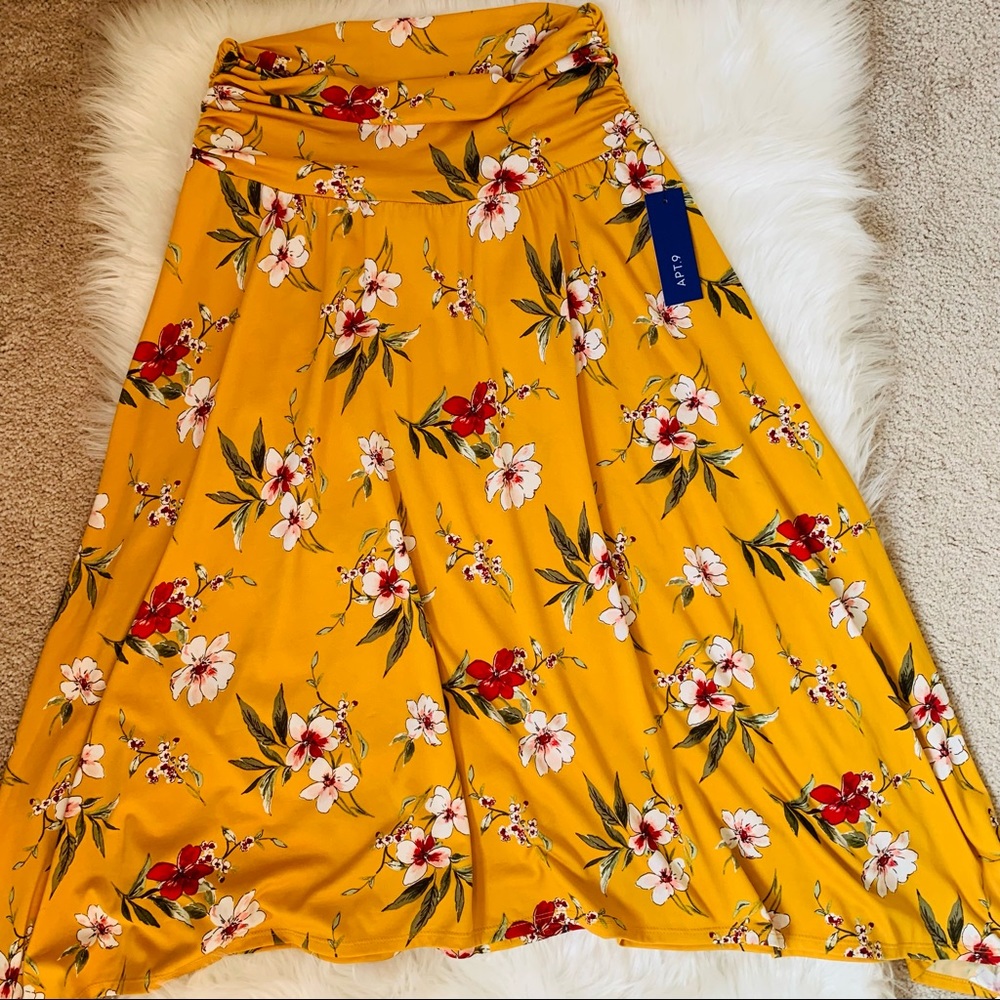 🔻SOLD🔺NWT Apt 9 High Low Floral Skirt - Picture 3 of 13